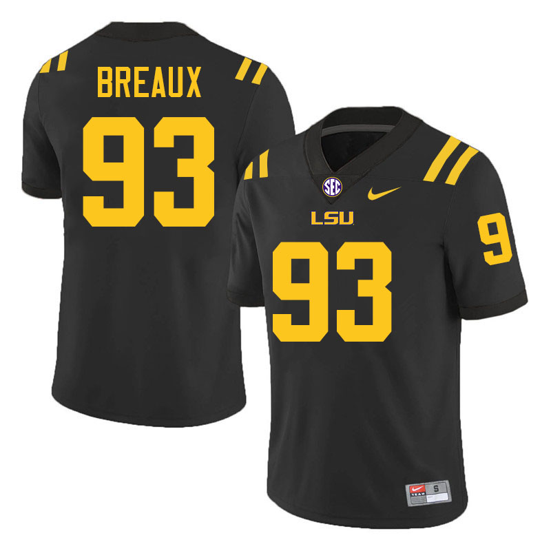 #93 Ahmad Breaux LSU Tigers Jersey,Louisiana State University Tigers Football Jersey-Black